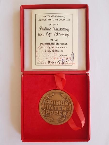 medal primus inter pares Pauliny Gudalewskiej